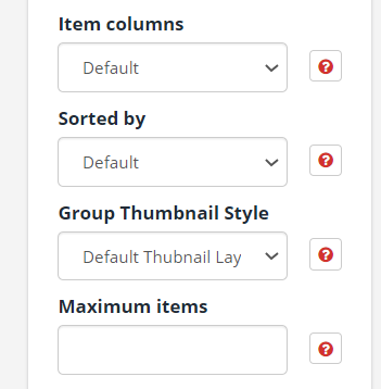 Further group styling options